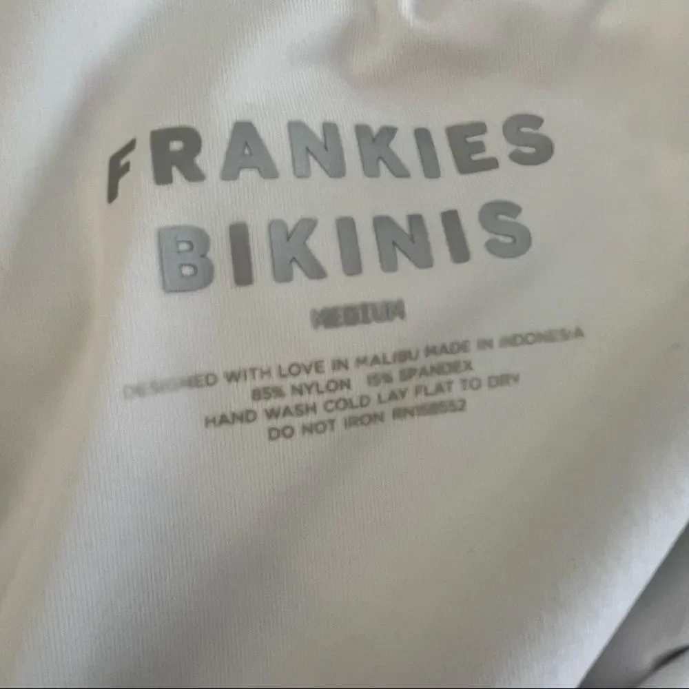 Frankies Bikinis Patchwork Halterneck Bikini Top and Puck Bikini Bottom Medium
